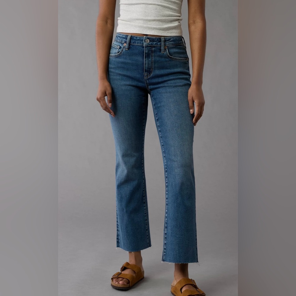 American Eagle Kick Flare Cropped Jeans | Size 4